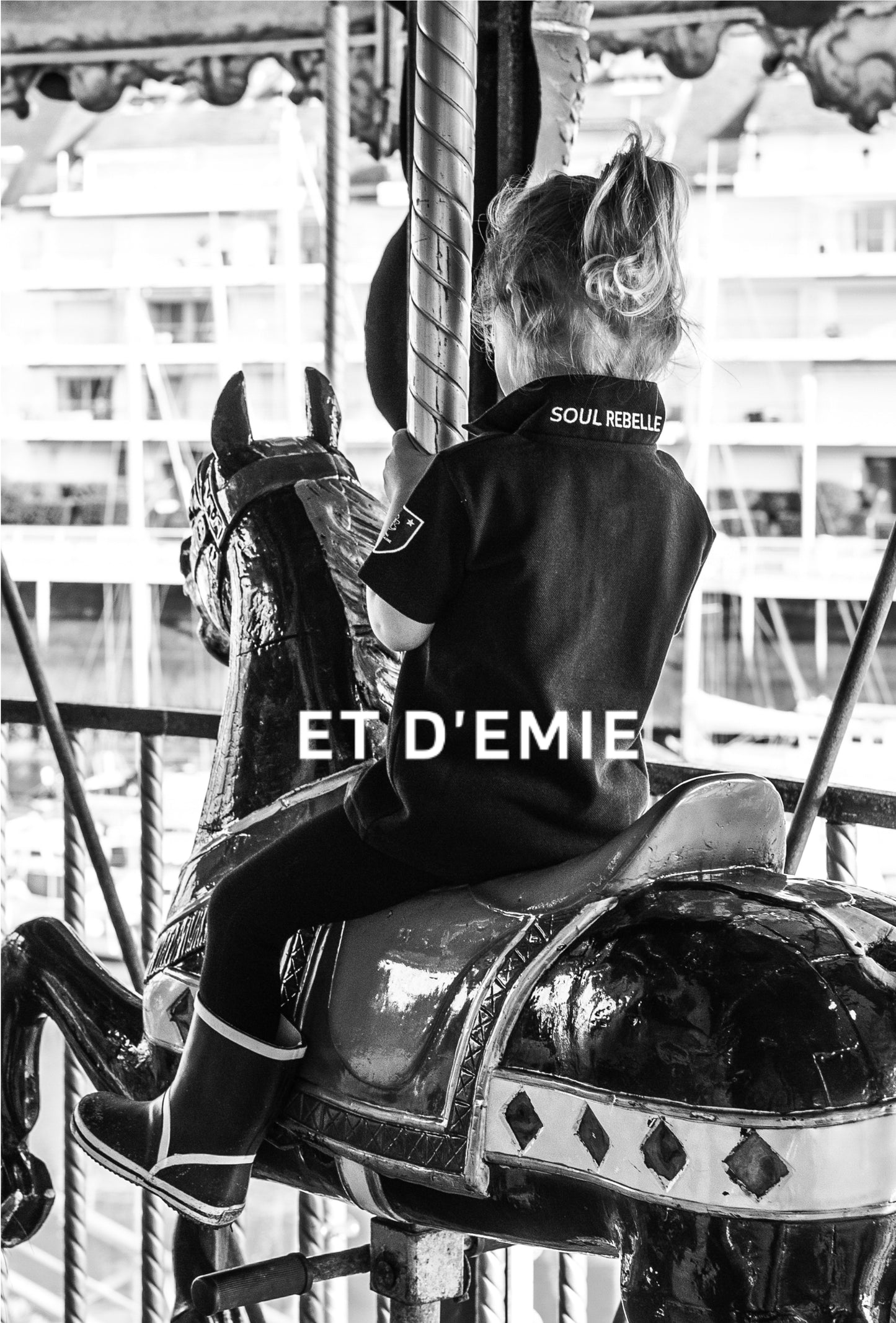 Polo MINI CAPTAIN - SOUL REBELLE "I'm 9 and a half years old" embroidered in navy organic piqué cotton 🇫🇷