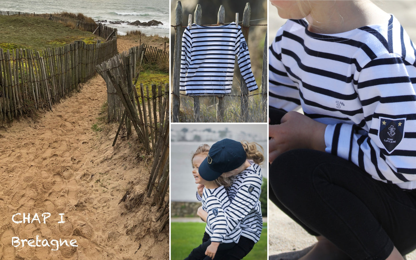 MINI CAPTAIN sailor shirt "I'm 4 and a half years old" embroidered in organic cotton 🇫🇷