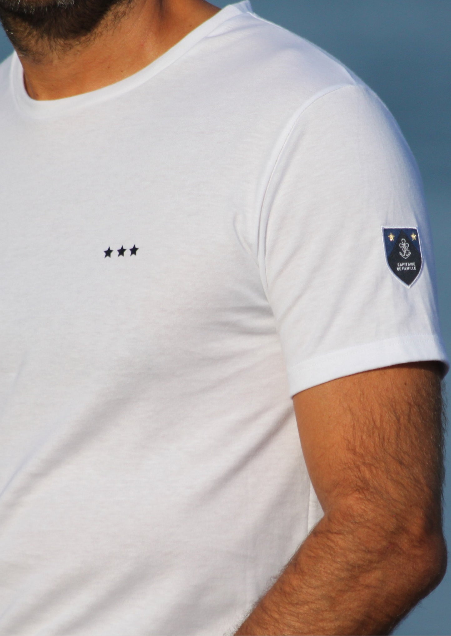 Unisex organic cotton T-shirt FAMILY CAPTAIN - 1 STAR PER CHILD 🇫🇷