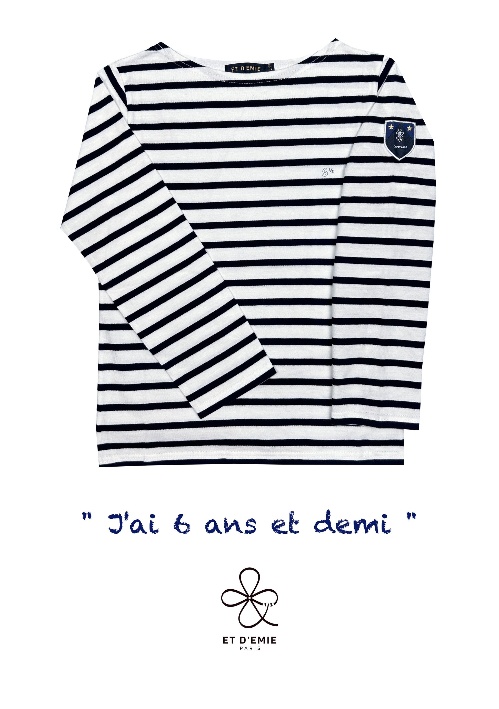 DEMI ANNIVERSAIRE, MARINIERE COTON BIO FABRIQUÉE EN FRANCE