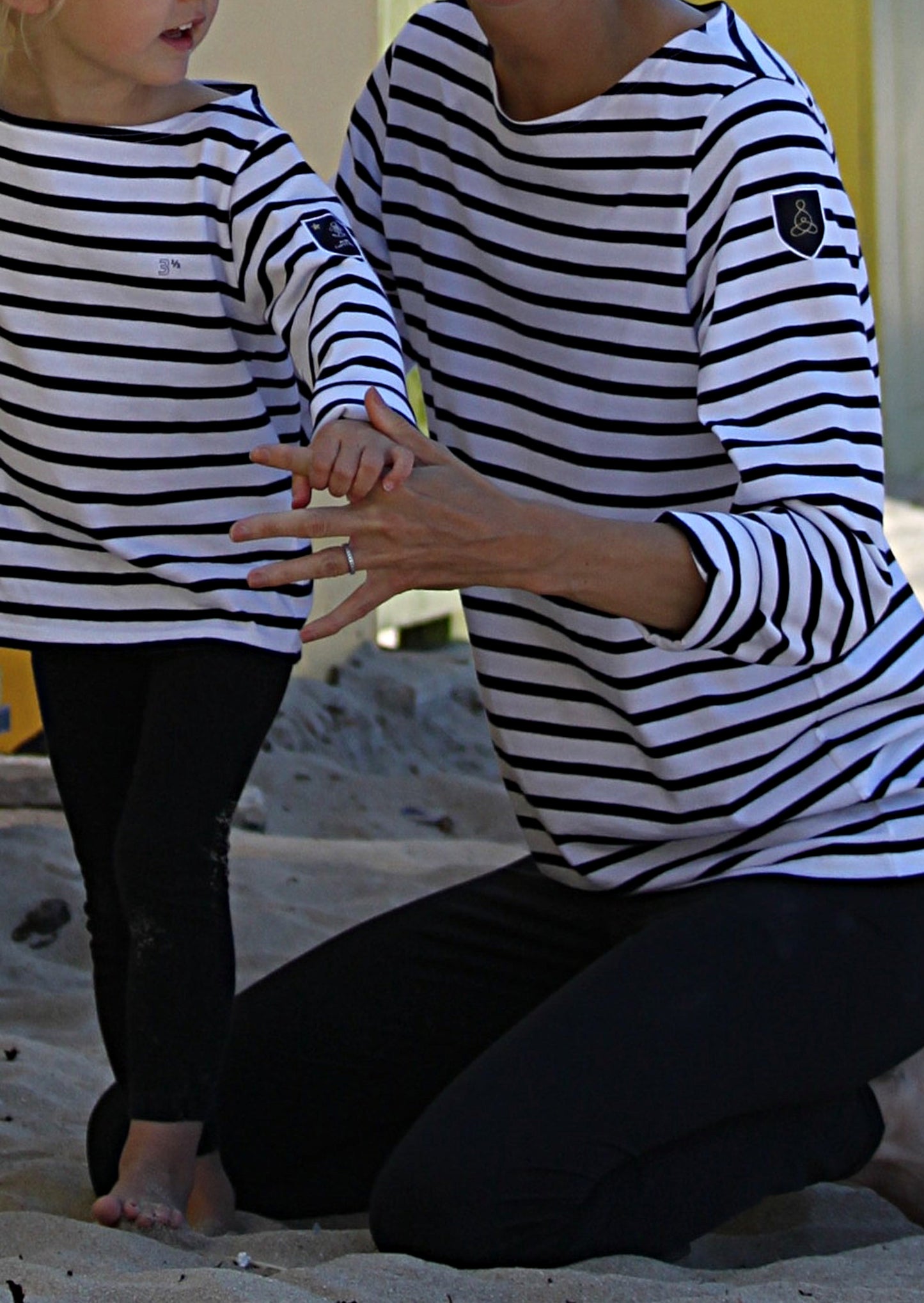 Children's organic cotton sailor shirt HAPPY ET D'EMIE embroidered from 1A1/2 to 11A1/2 - Half anniversary collection π«π·