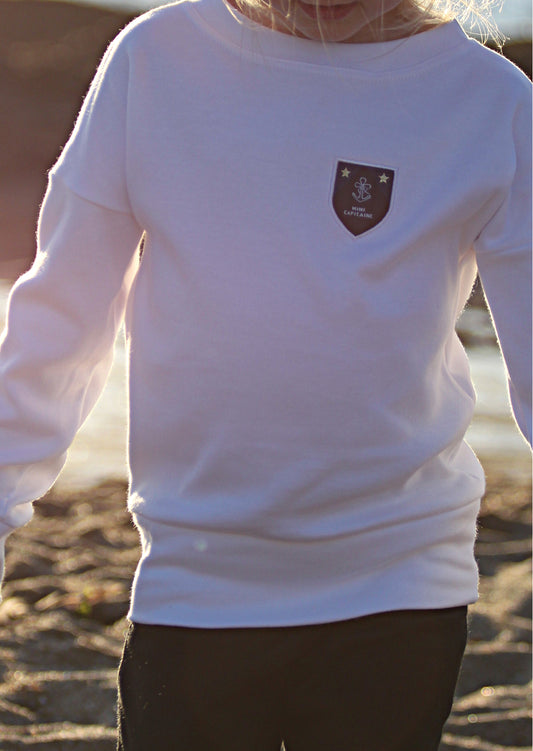 Children's organic cotton sweatshirt MINI CAPITAINE / CAPITAINE embroidered 🇫🇷