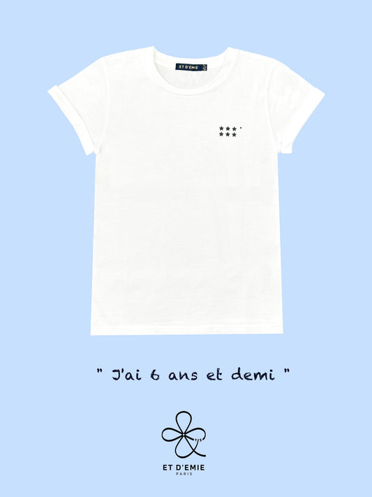 REBELLE "I'm 6 and a half" t-shirt in organic cotton π«π·