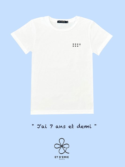 REBELLE "I'm 7 and a half" t-shirt in organic cotton π«π·