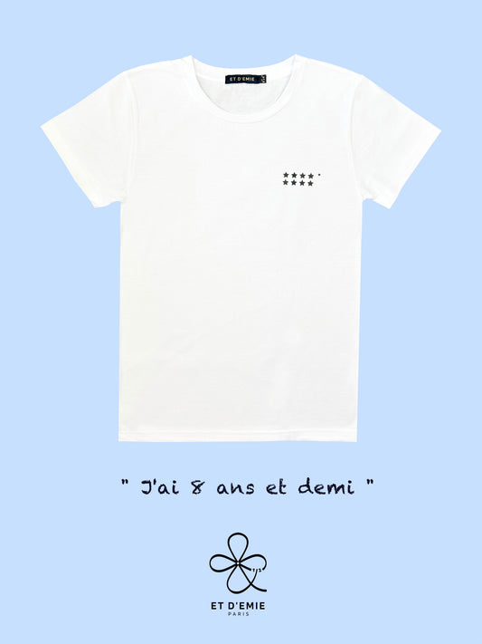 REBELLE "I'm 8 and a half" t-shirt in organic cotton π«π·