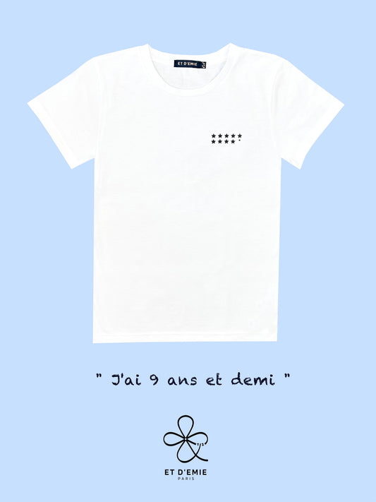 REBELLE "I'm 9 and a half" t-shirt in organic cotton π«π·