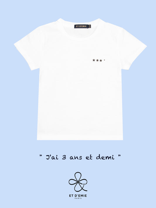 REBELLE "I'm 3 and a half" t-shirt in organic cotton π«π·