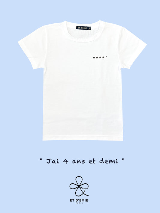 REBELLE "I'm 4 and a half" t-shirt in organic cotton π«π·