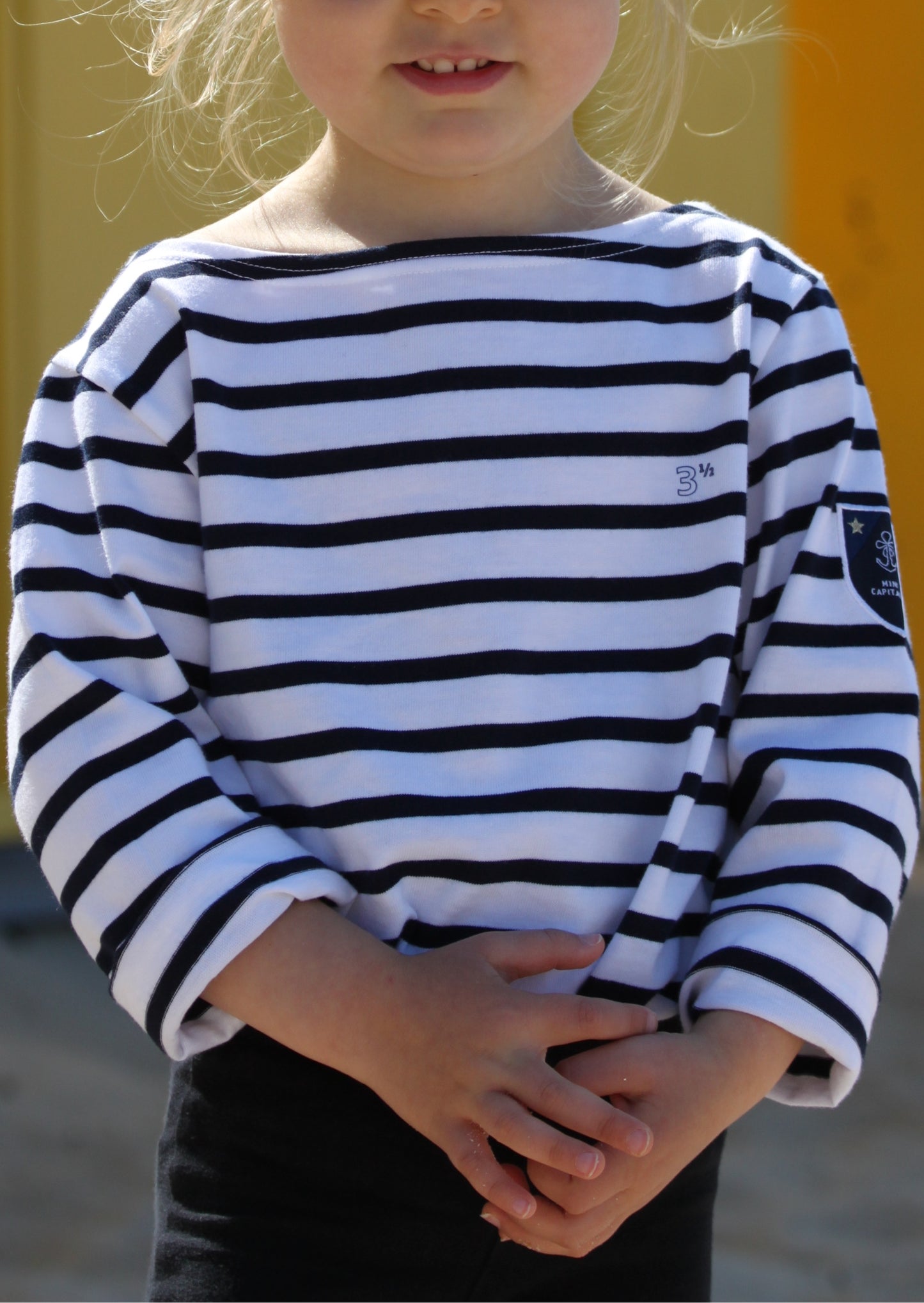 Children's organic cotton sailor shirt HAPPY ET D'EMIE embroidered from 1A1/2 to 11A1/2 - Half anniversary collection 🇫🇷